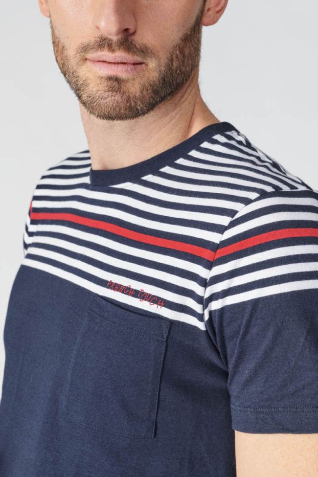 T-shirt Mixol marinière bleu nuit