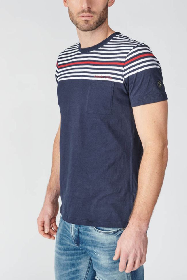 T-shirt Mixol marinière bleu nuit