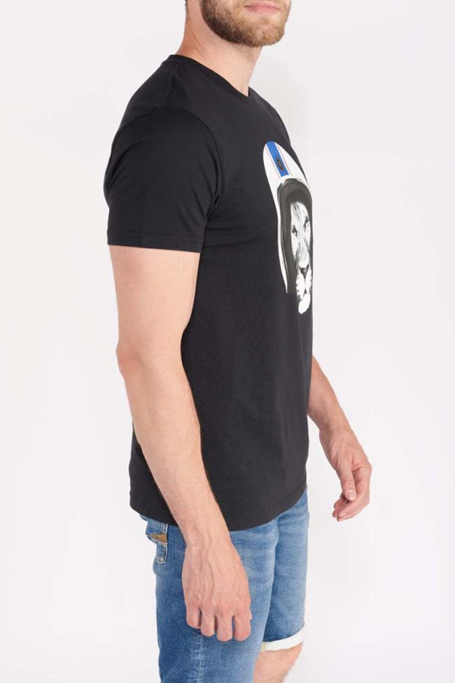 T-shirt Santa noir imprimé