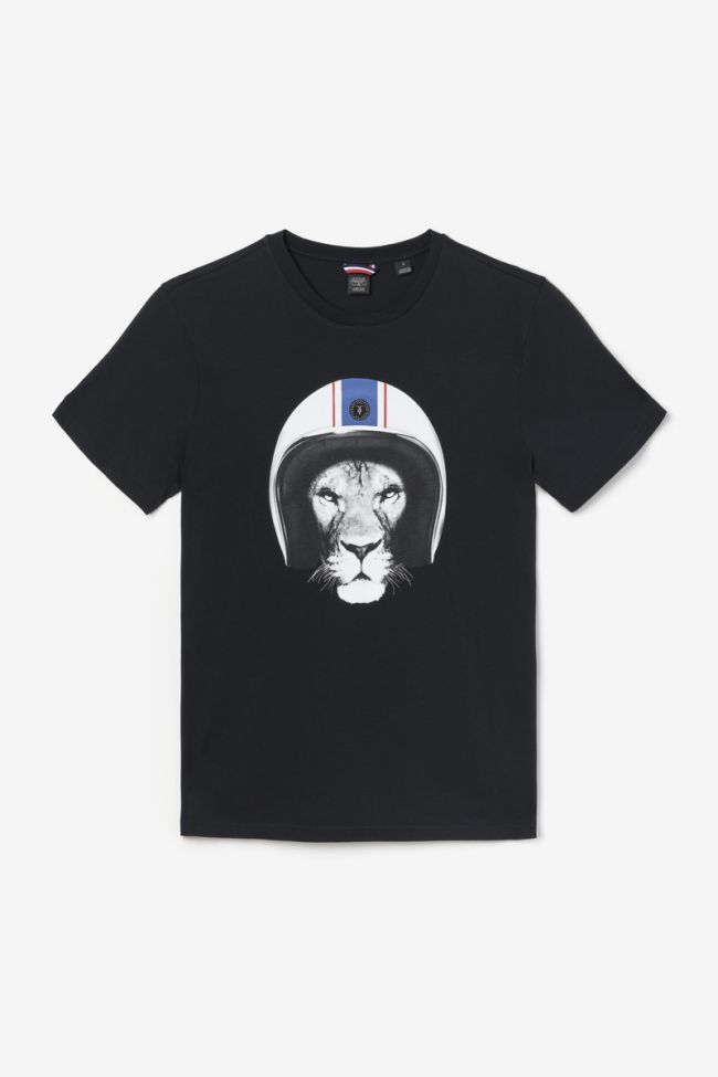 T-shirt Santa noir imprimé