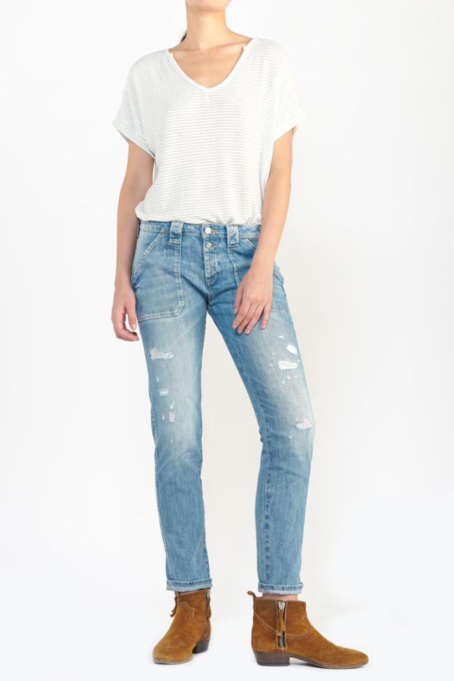 Jeans 200/43 boyfit Cara destroy bleu N°4