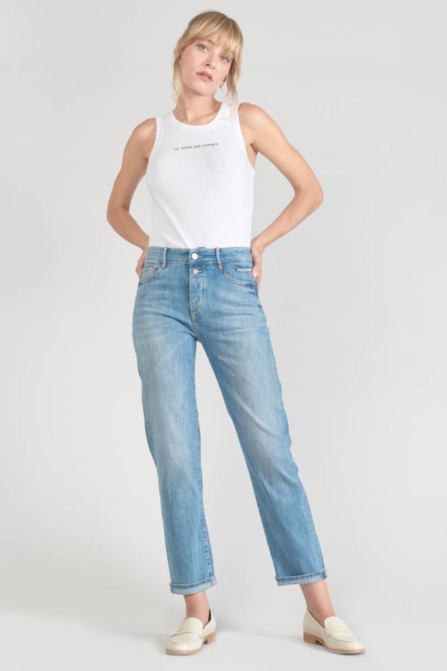 Jeans 400/18 mom Basic taille haute 7/8ème bleu N°4
