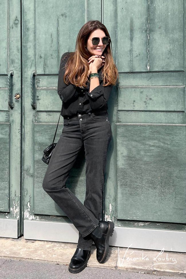Drolon 400/18 mom by Véronika Loubry jeans noir N°1