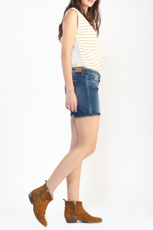 Short Janka en jeans bleu délavé