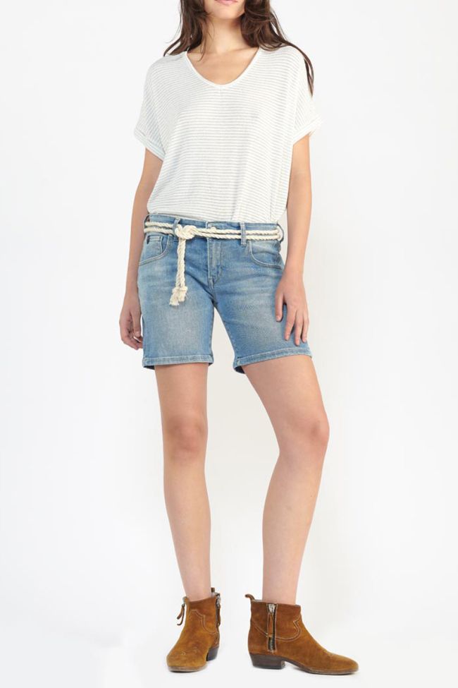 Bermuda Lami en jeans bleu délavé