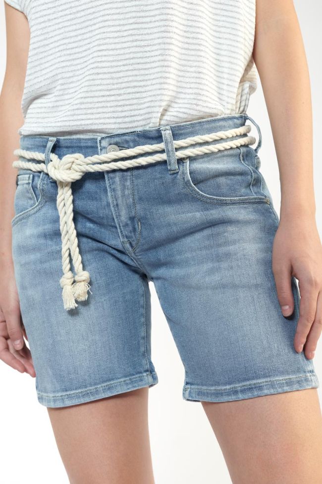 Bermuda Lami en jeans bleu délavé