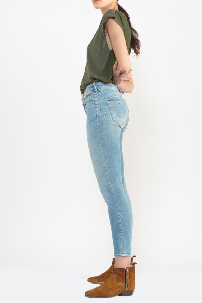 Jeans pulp slim Lyle taille haute 7/8ème bleu N°4