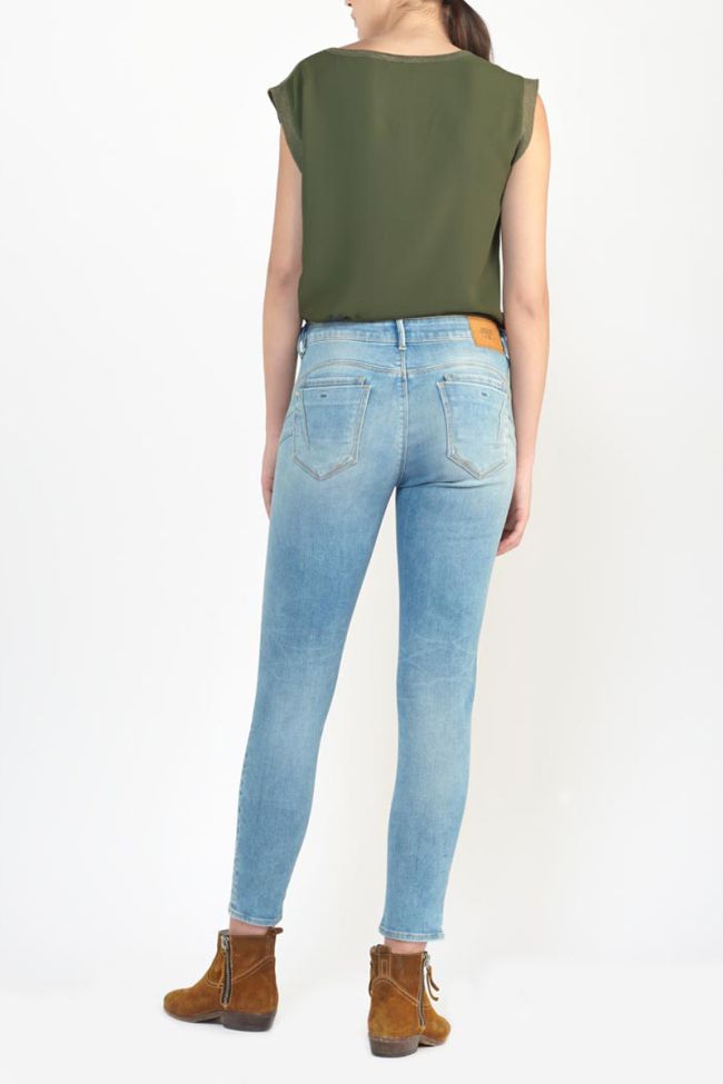 Jeans pulp slim Lyle taille haute 7/8ème bleu N°4