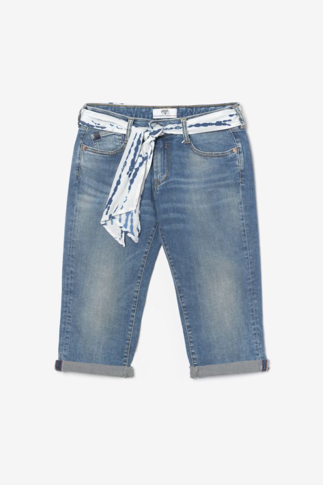 Corsaire en jeans Mandy bleu délavé