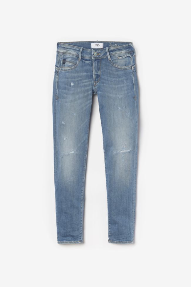 Jeans pulp slim Marsa 7/8ème destroy vintage bleu N°4