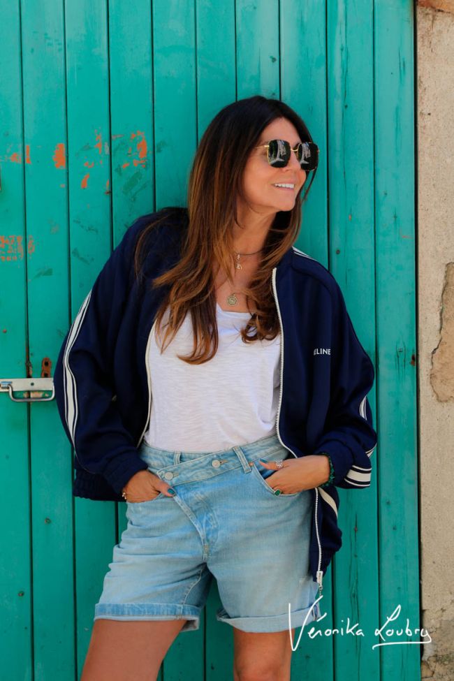 Bermuda Mary en jeans bleu by Véronika Loubry