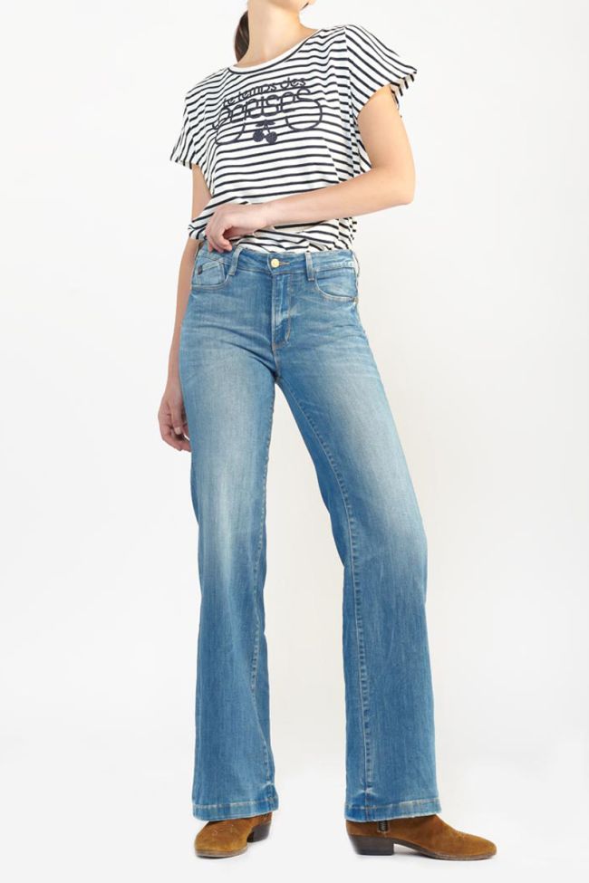 Jeans pulp flare Mina taille haute vintage bleu N°4