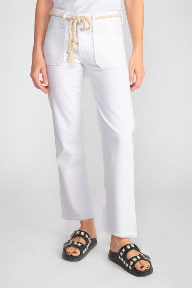 Jeans Pricilia taille haute 7/8ème blanc 