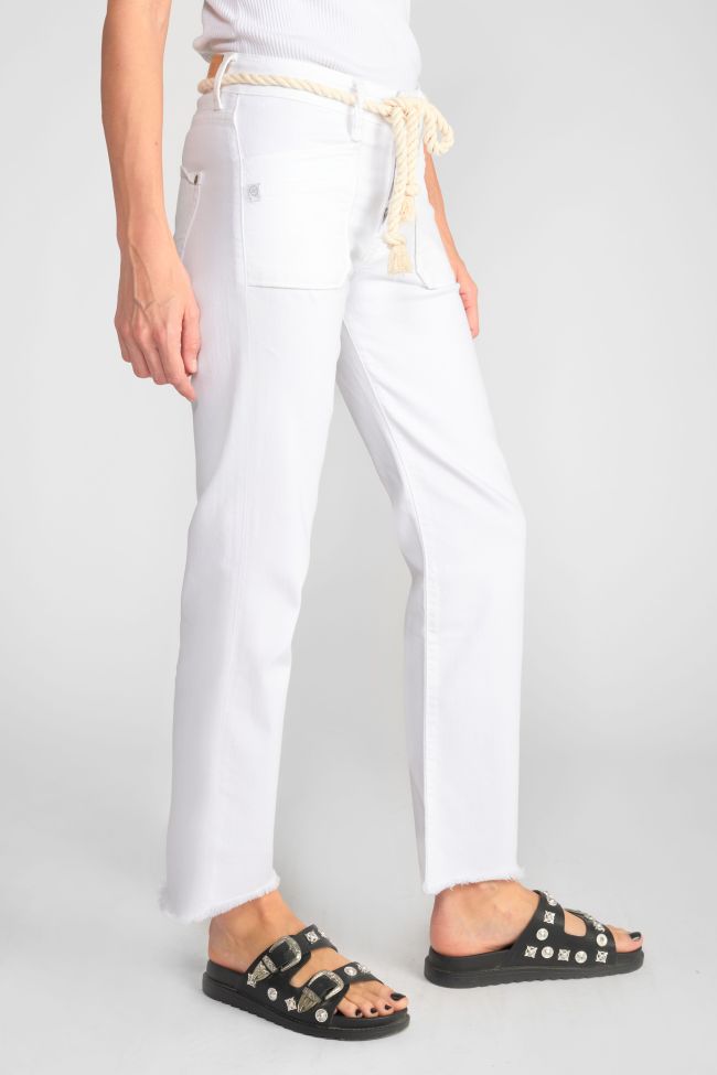 Jeans Pricilia taille haute 7/8ème blanc 