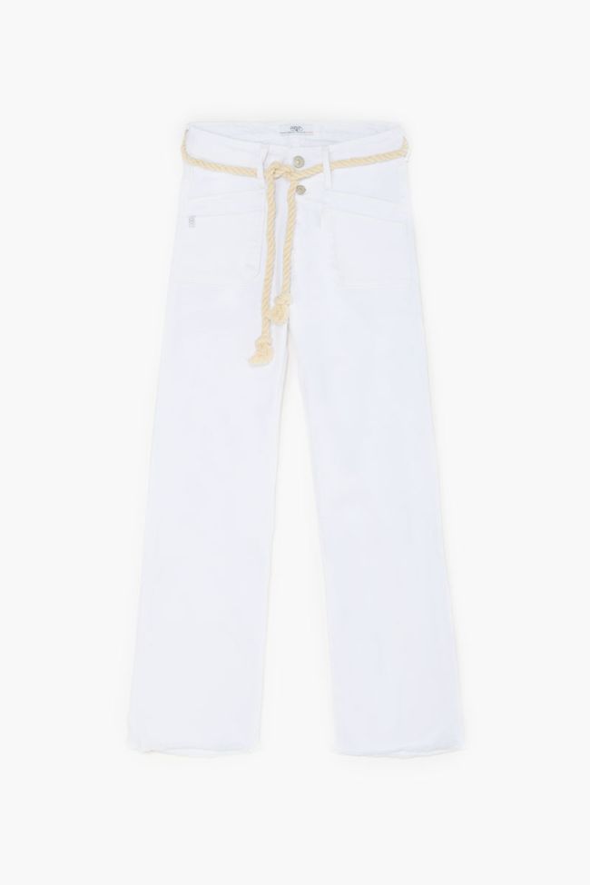 Jeans Pricilia taille haute 7/8ème blanc 