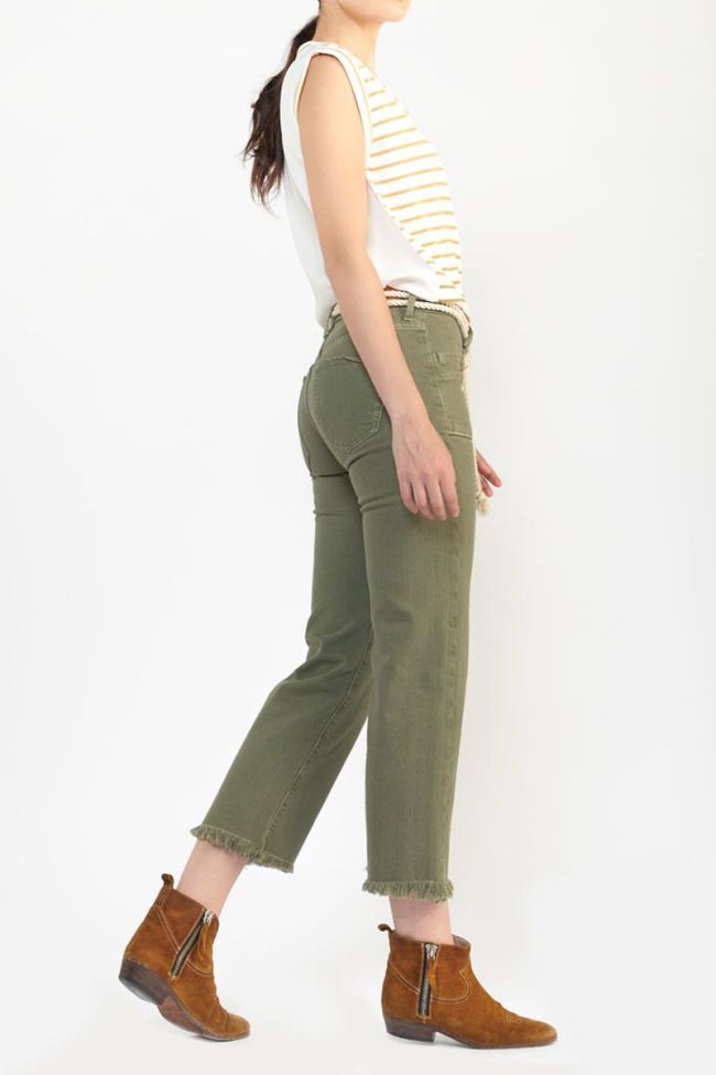 Pricilia taille haute 7/8ème jeans kaki