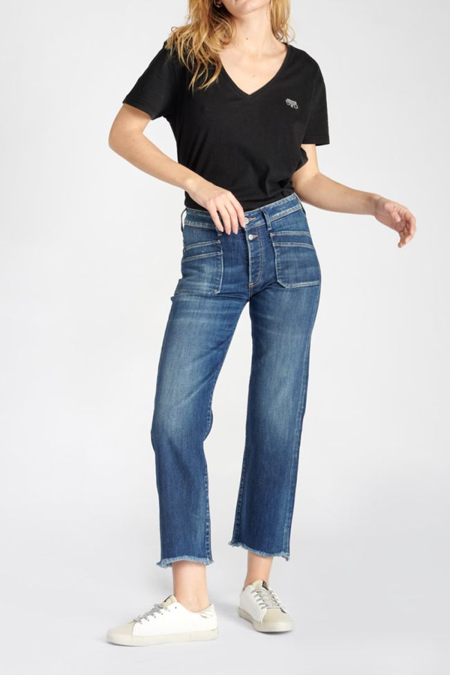 Jeans Pricilia taille haute 7/8ème bleu N°2