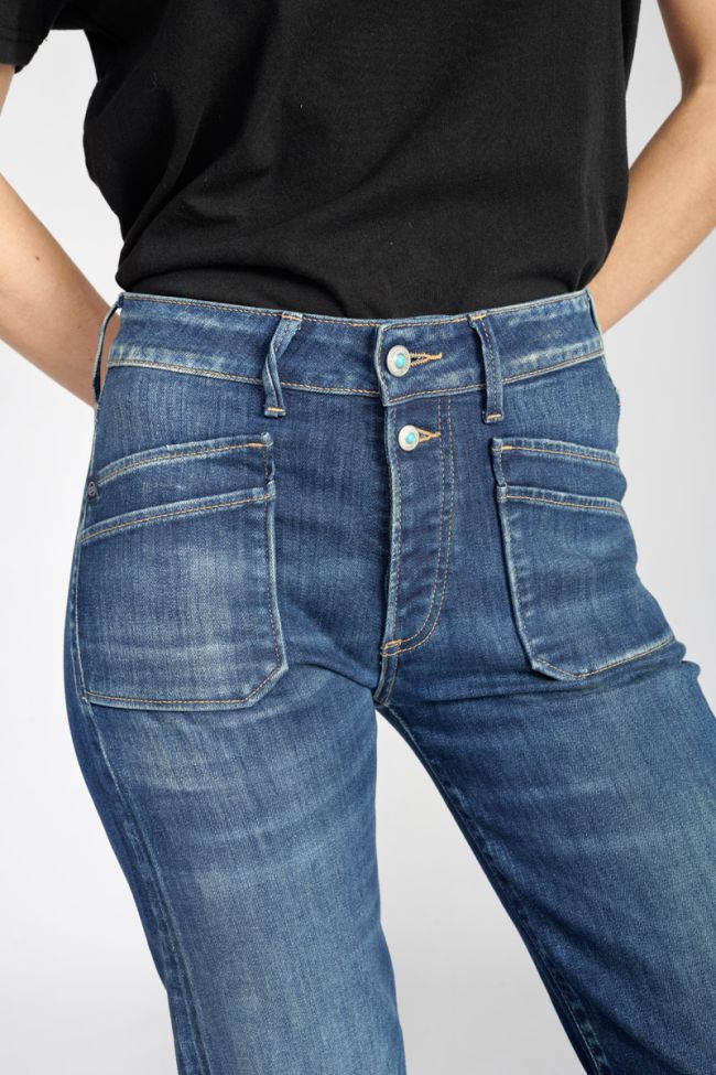 Jeans Pricilia taille haute 7/8ème bleu N°2