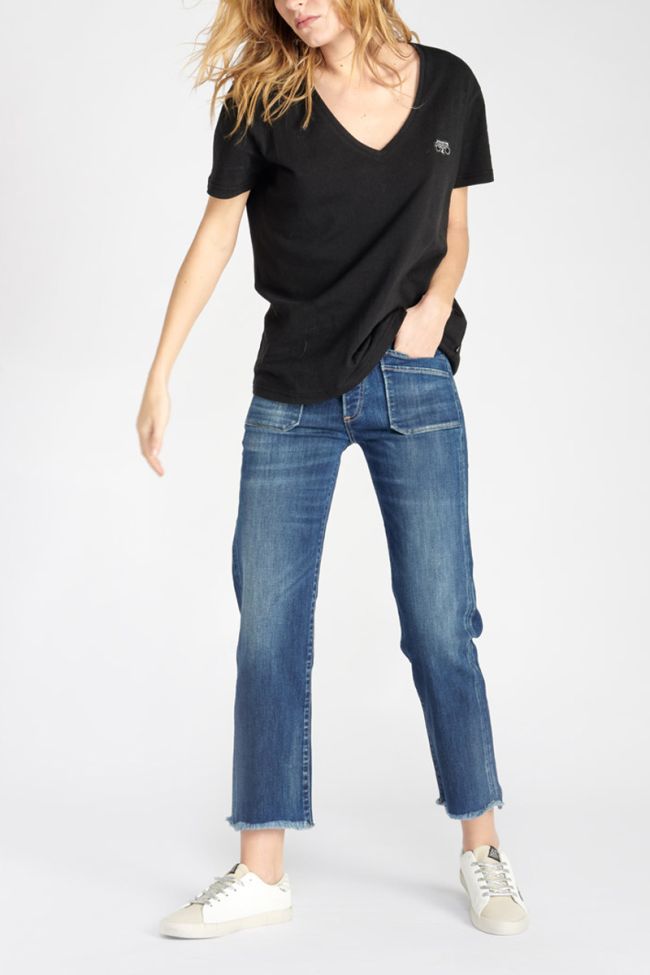 Jeans Pricilia taille haute 7/8ème bleu N°2