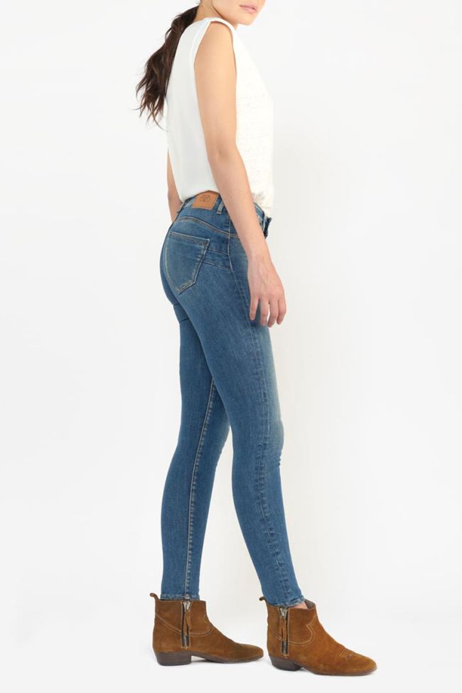 Jeans pulp slim taille haute bleu N°2