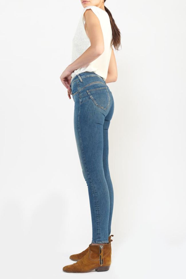 Jeans pulp slim taille haute bleu N°2
