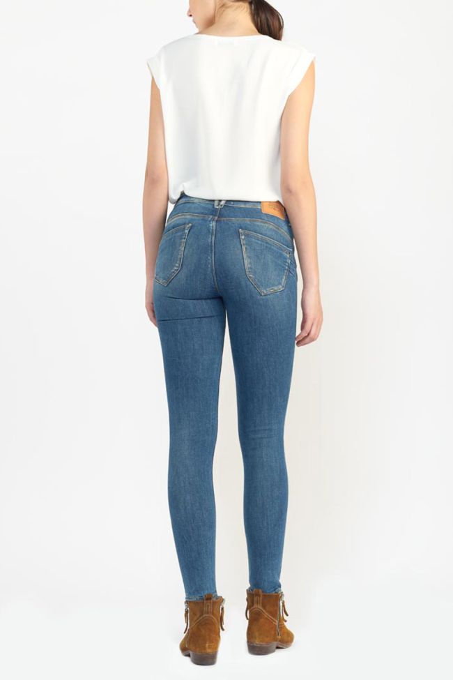 Jeans pulp slim taille haute bleu N°2