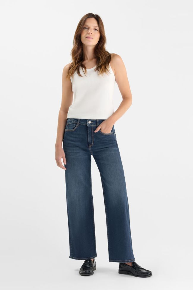 Jeans pulp wide leg taille haute 7/8ème bleu N°4