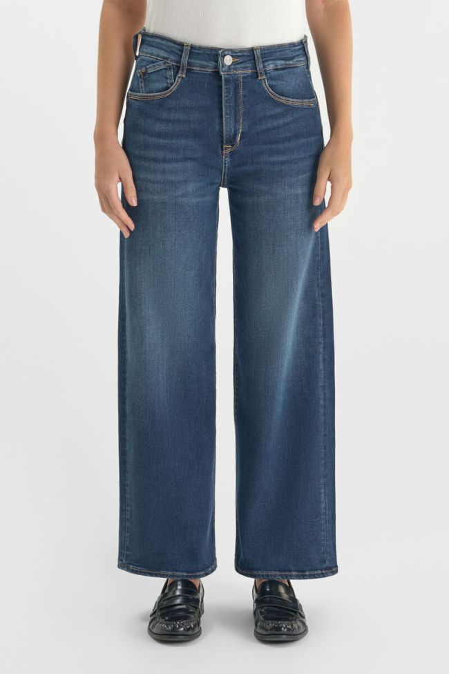 Jeans pulp wide leg taille haute 7/8ème bleu N°4