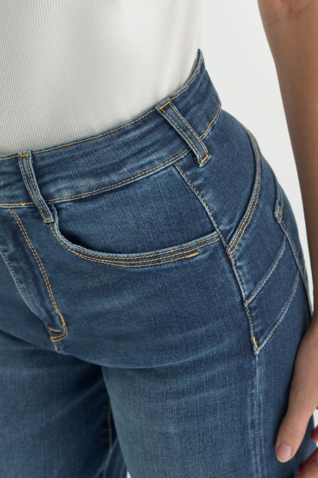 Jeans pulp wide leg taille haute 7/8ème bleu N°4