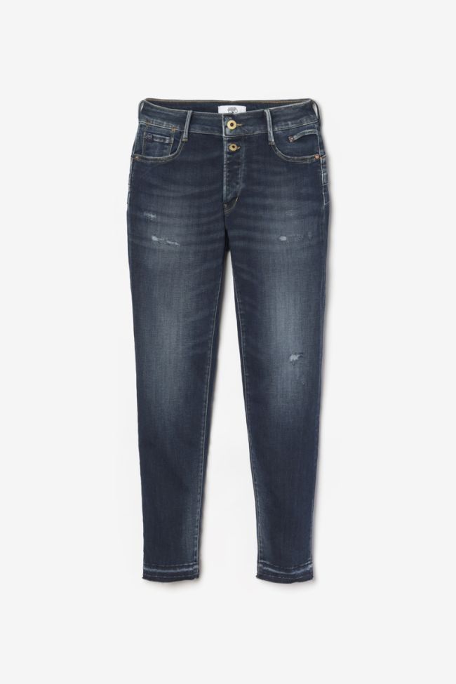 Jeans pulp slim Visby taille haute 7/8ème destroy bleu N°1