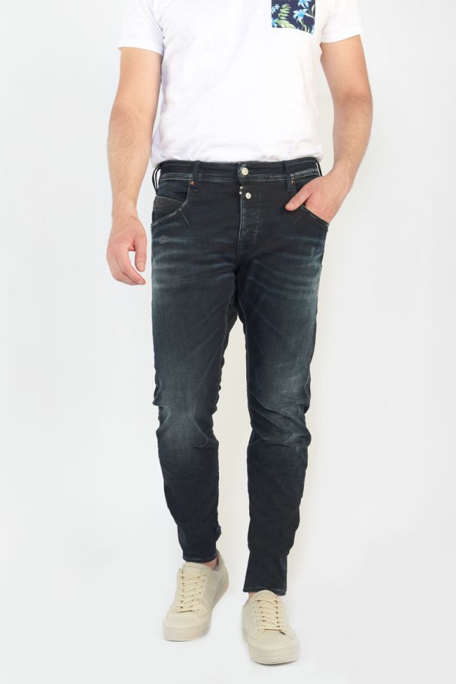 Jeans 900/03 tapered arqué Dalvik destroy bleu-noir N°1