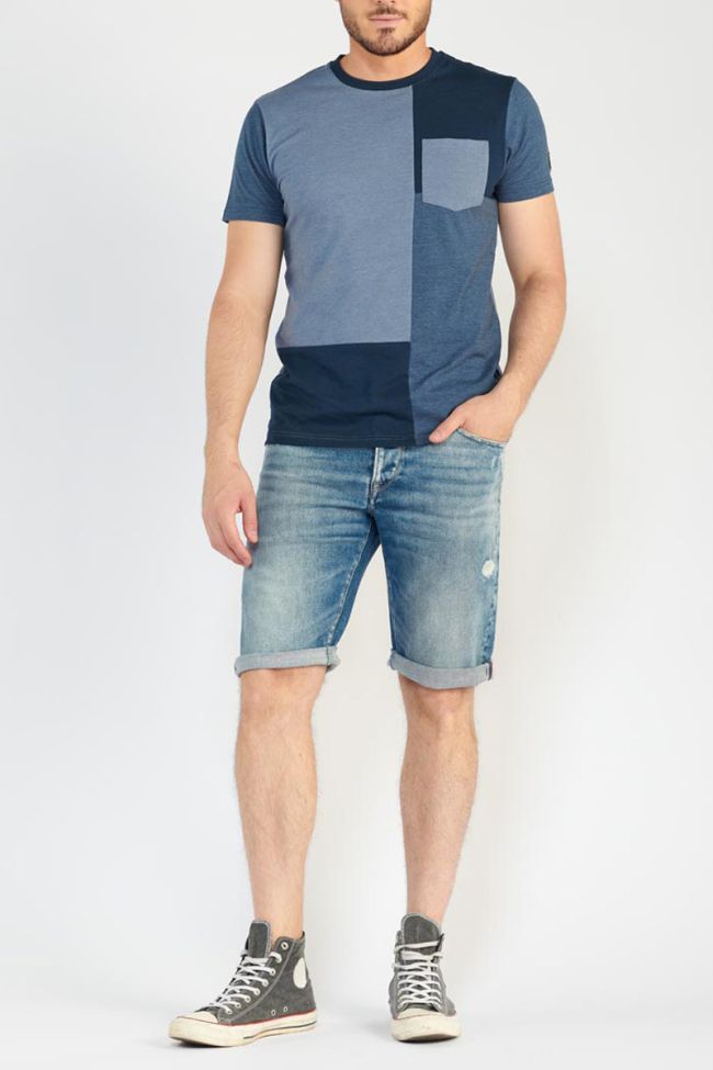 Bermuda Laredo en jeans bleu délavé destroy