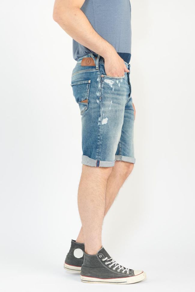 Bermuda Laredo en jeans bleu délavé destroy