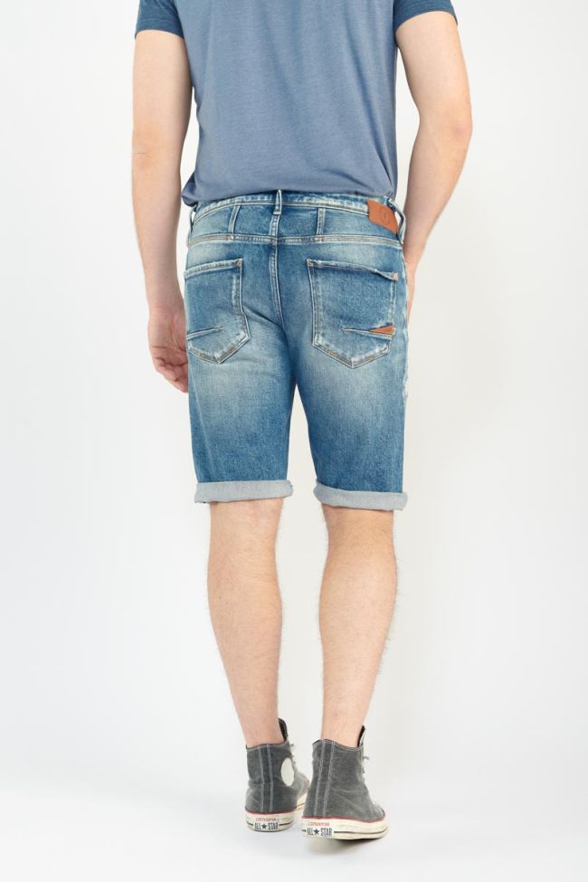 Bermuda Laredo en jeans bleu délavé destroy