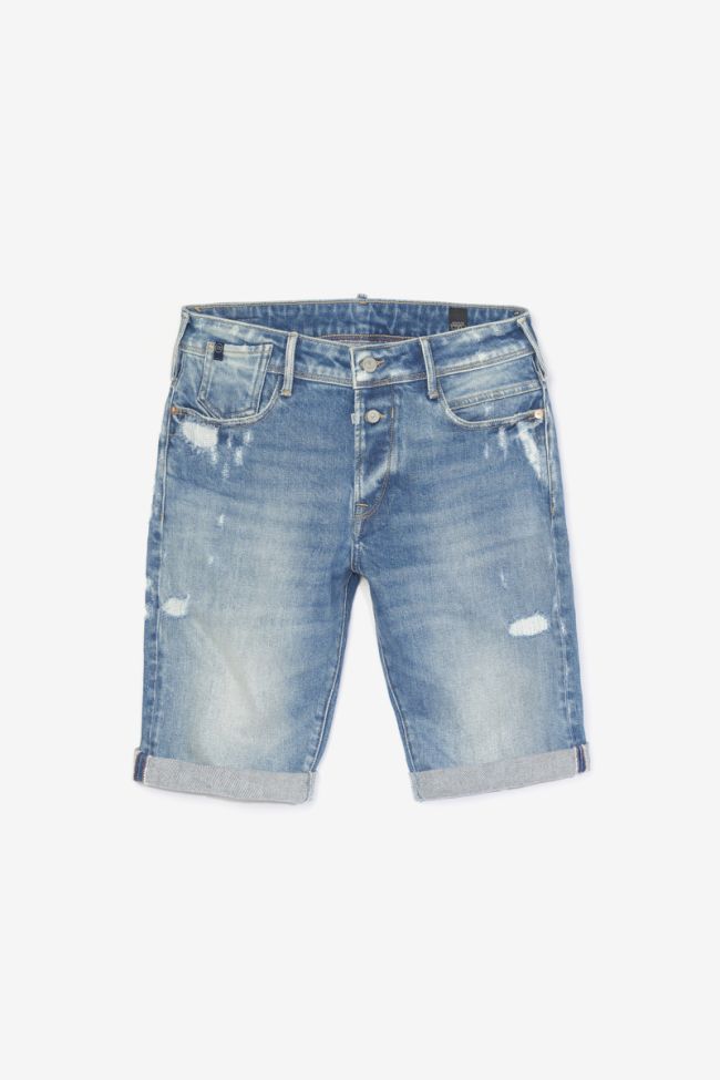 Bermuda Laredo en jeans bleu délavé destroy