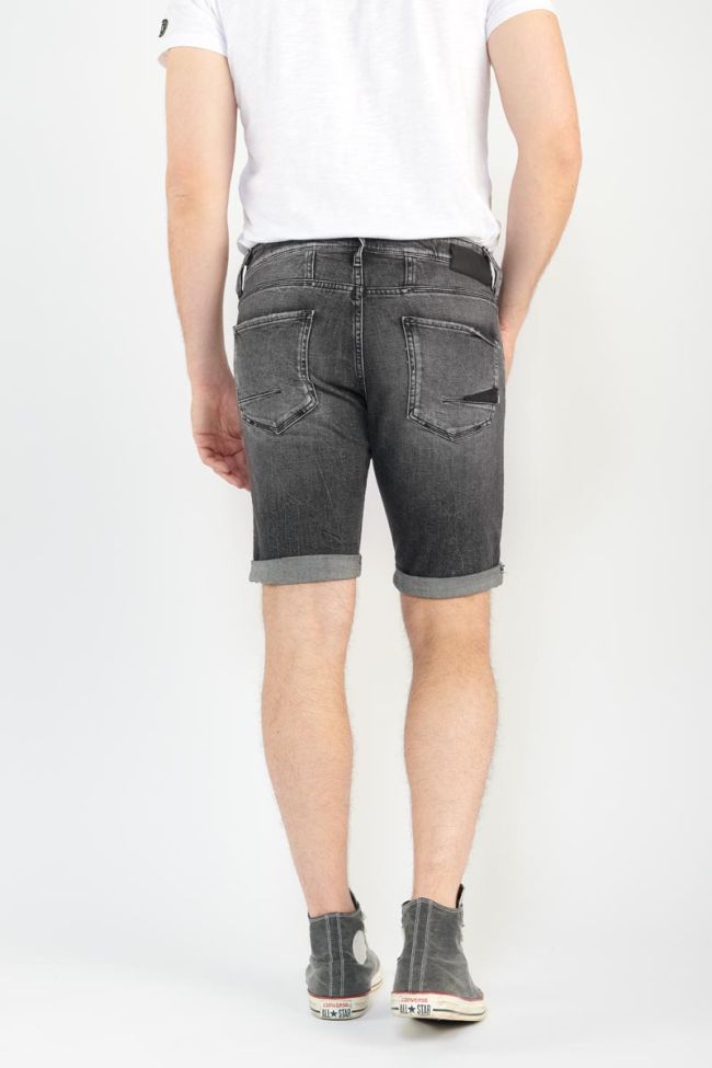 Bermuda Laredo en jeans noir délavé destroy