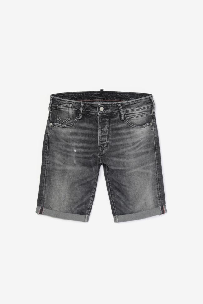 Bermuda Laredo en jeans noir délavé destroy