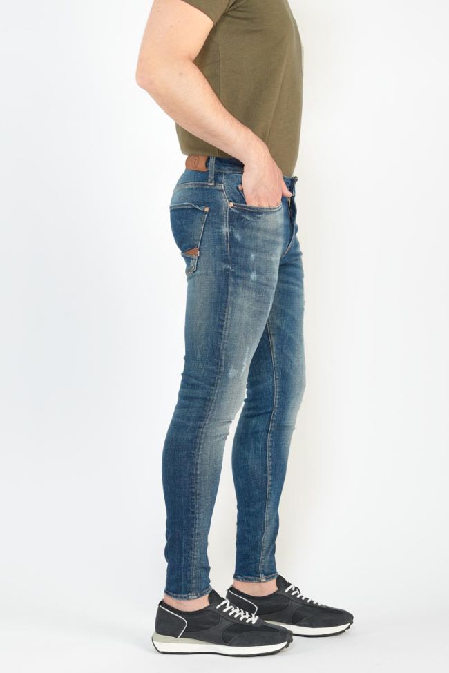 Jeans power skinny 7/8ème destroy bleu N°2