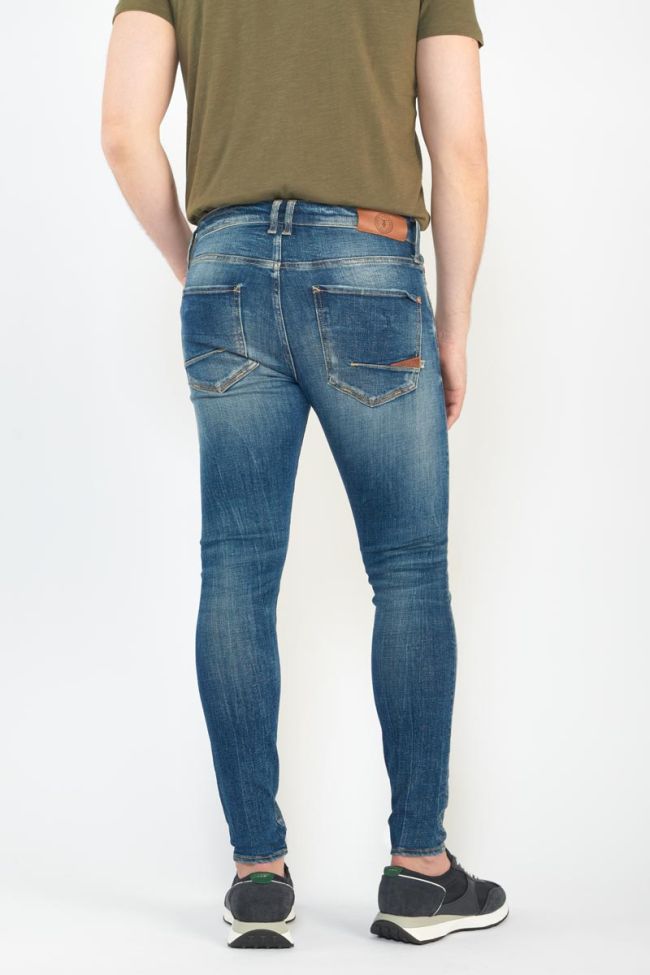 Jeans power skinny 7/8ème destroy bleu N°2