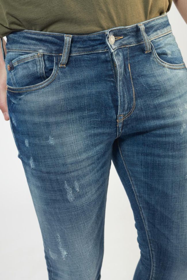 Jeans power skinny 7/8ème destroy bleu N°2