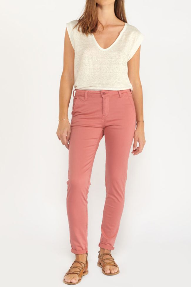 Pantalon Dyli pêche rosé