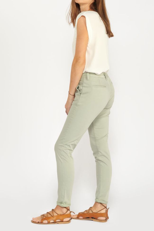 Pantalon Dyli vert amande
