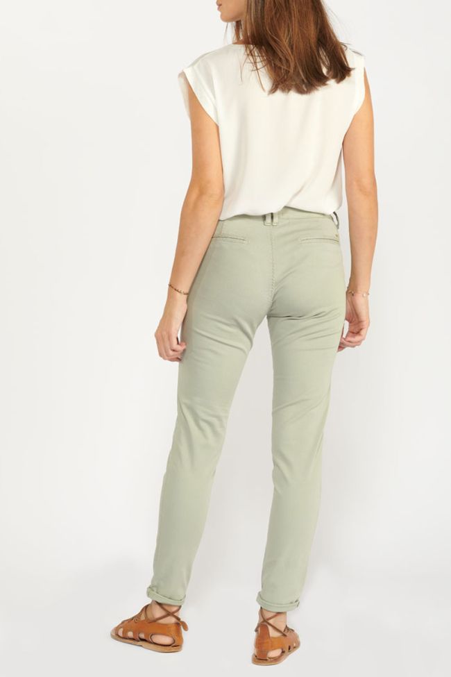 Pantalon Dyli vert amande