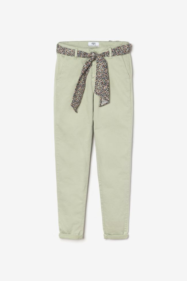 Pantalon Dyli vert amande