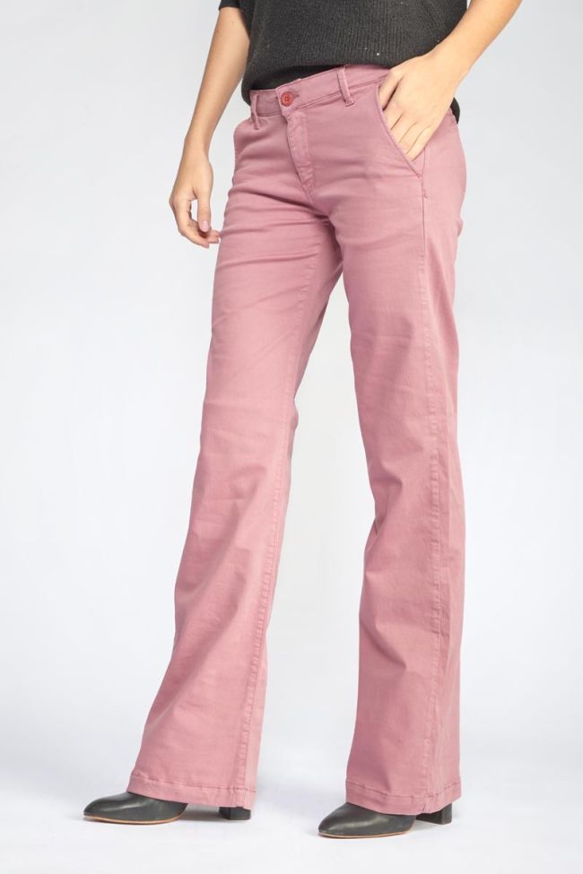 Pantalon Flare Joelle rose poudré