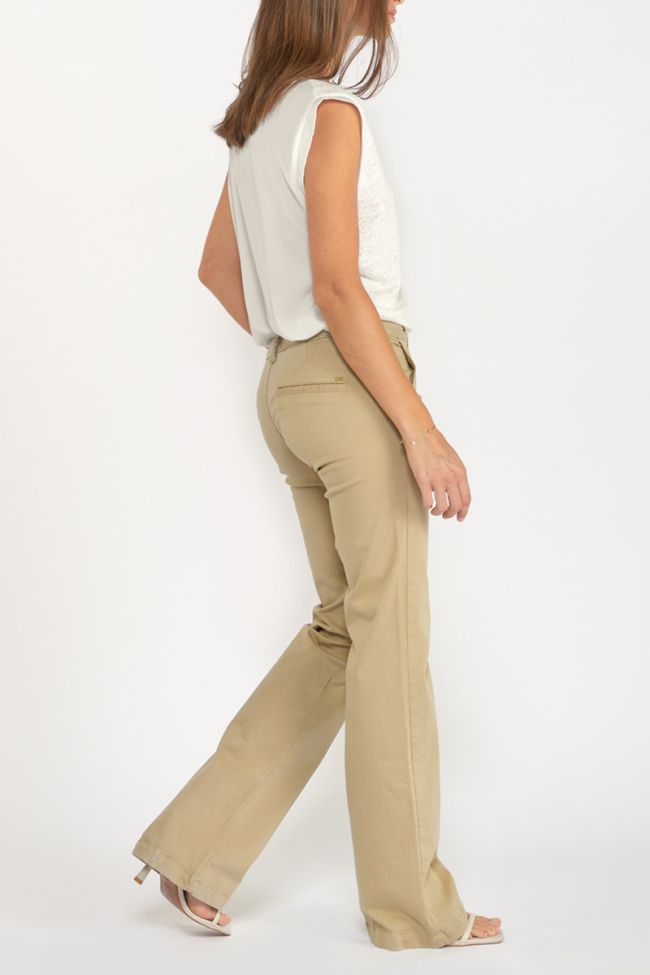 Pantalon Flare Joelle beige sable