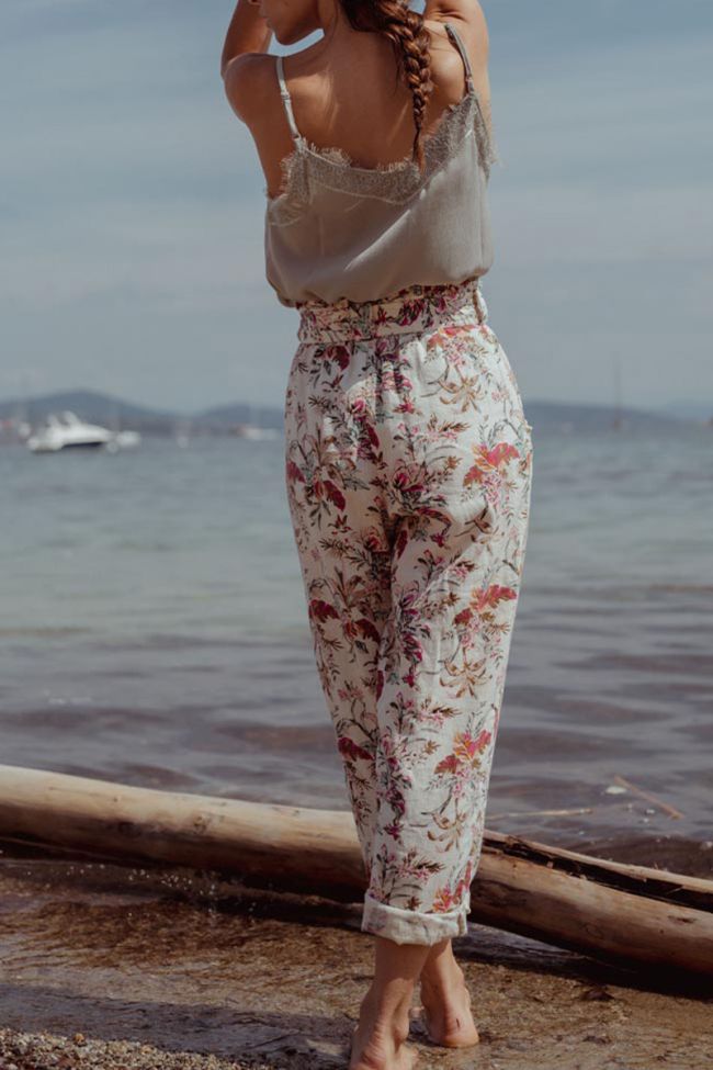 Pantalon Merida à motif tropical