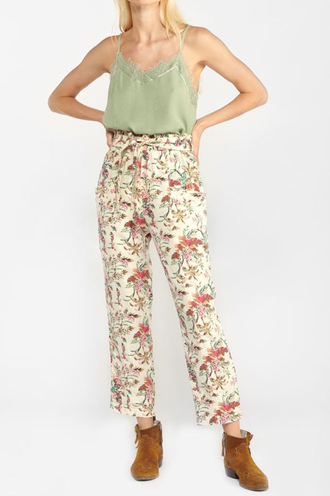 Pantalon Merida à motif tropical