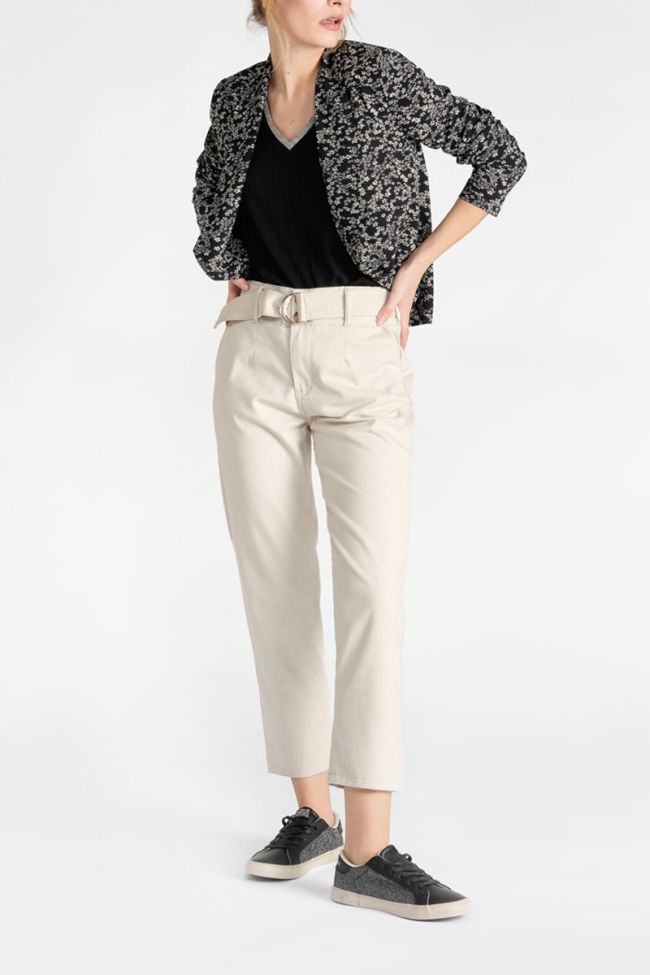 Pantalon taille haute Serena écru