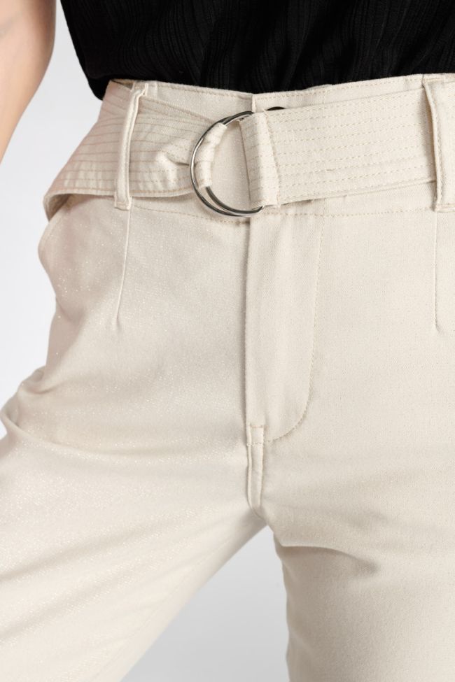 Pantalon taille haute Serena écru